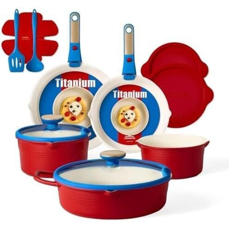 CAROTE 17-Piece Titanium Cookware Set - 50% OFF