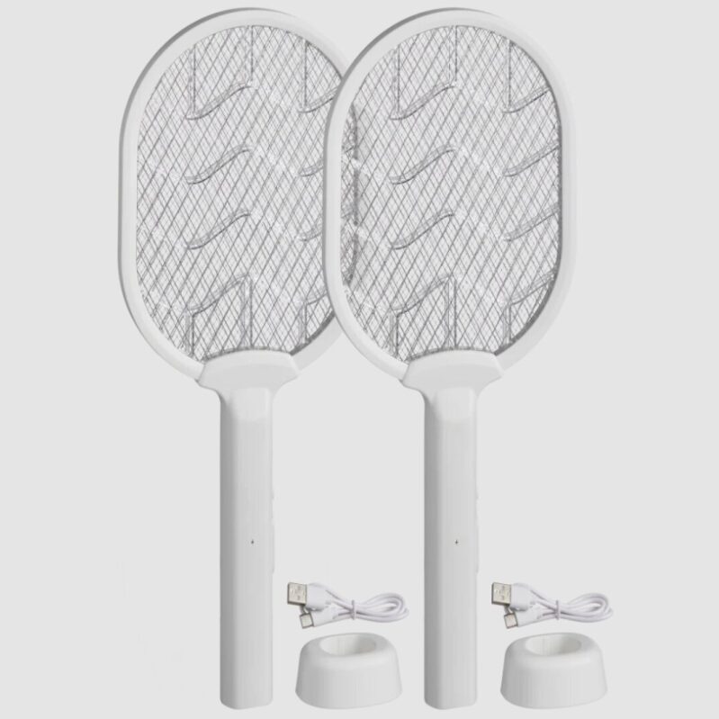 2-Pack Rechargeable 3000V Electric Fly Swatters - Today Only $15