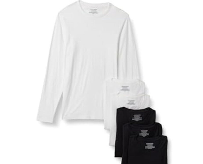 Amazon Essentials Men's Crew Neck T-Shirts 6-Pack - Prime Exclusive Deal