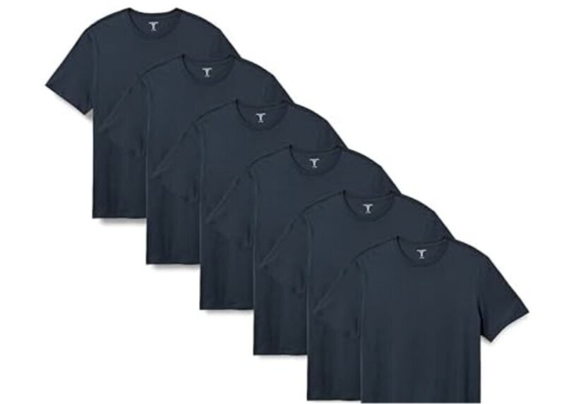 Amazon Essentials Men's Crewneck Basic T-Shirts 6-Pack