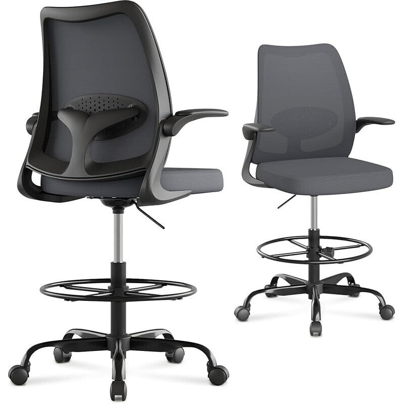 Ergonomic Drafting Chair with Footrest - Ideal for Long Hours