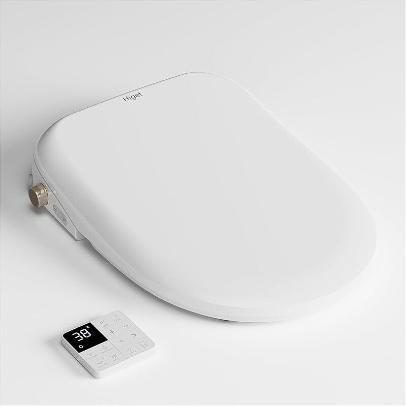 Higet Electric Heated Toilet Seat with Bidet, Warm Air Dryer, Elongated