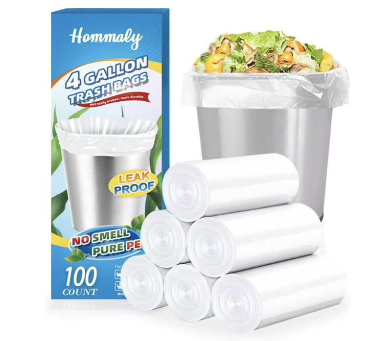 4 Gallon Trash Bags - 100 Count, Prime Eligible
