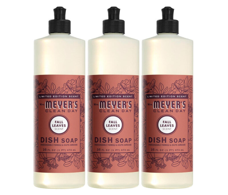Mrs. Meyer's Dish Soap - Fall Leaves Scent, 473ml, 3 Pack