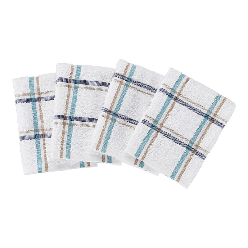 Mainstays 4-Pack 12x12-inch Woven Kitchen Dish Cloth Set - Durable & Efficient