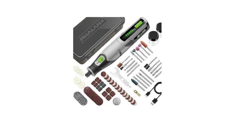PHALANX Rotary Tool Kit - 80 PCS Accessories, 5 Speed Adjustment