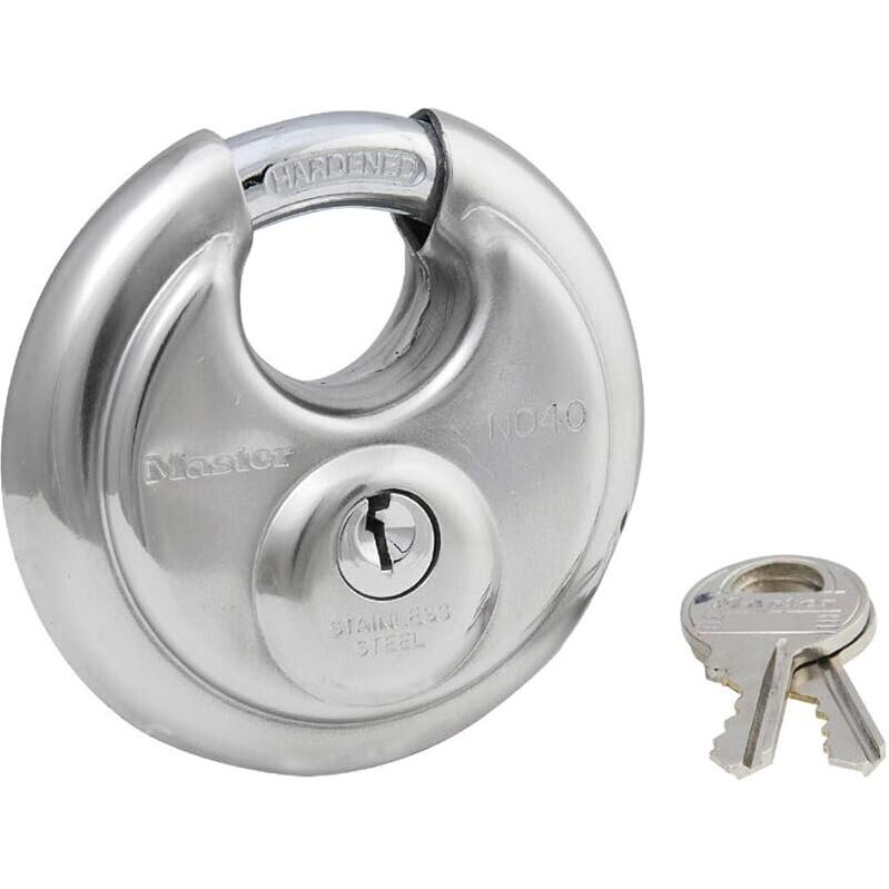 Master Lock Stainless Steel Discus Padlock for Garages and Sheds