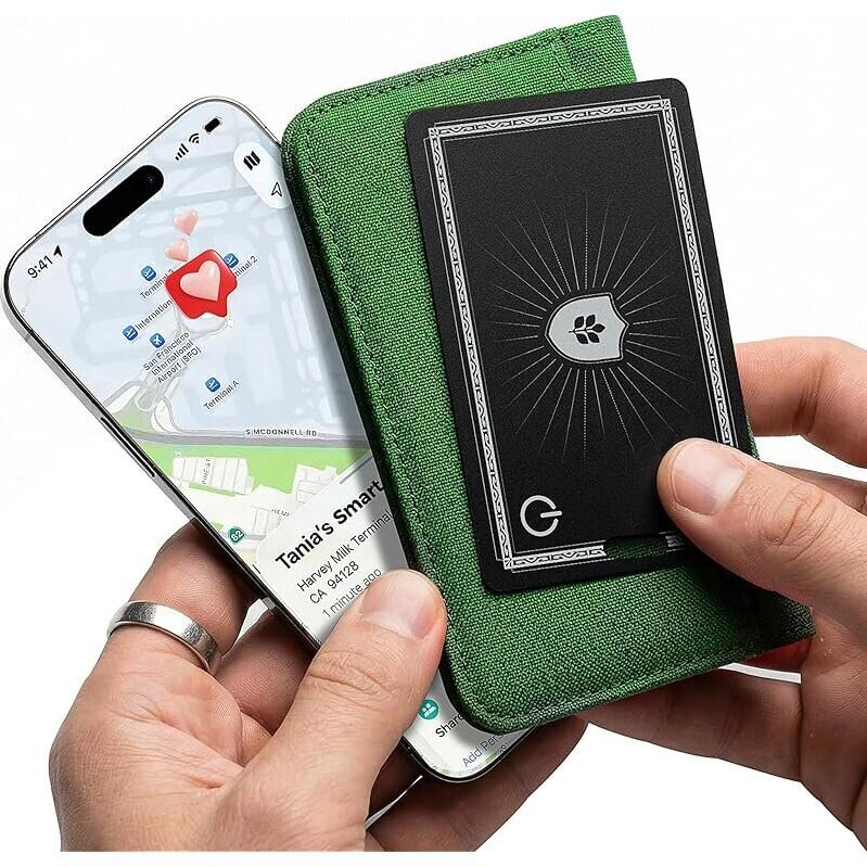 Oylik Apple Find My Bluetooth Rechargeable Wallet Tracker Card (Apple iOS Only)