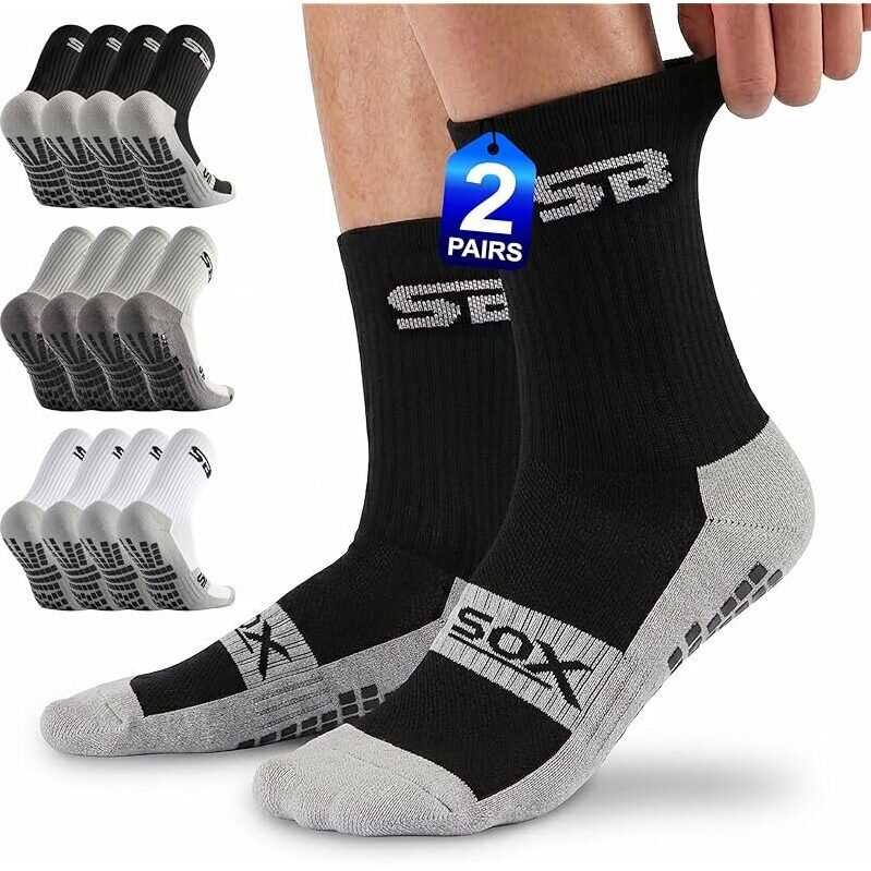 SB SOX 2-Pair Grip Socks - Non-Slip, Full-Coverage, High-Performance