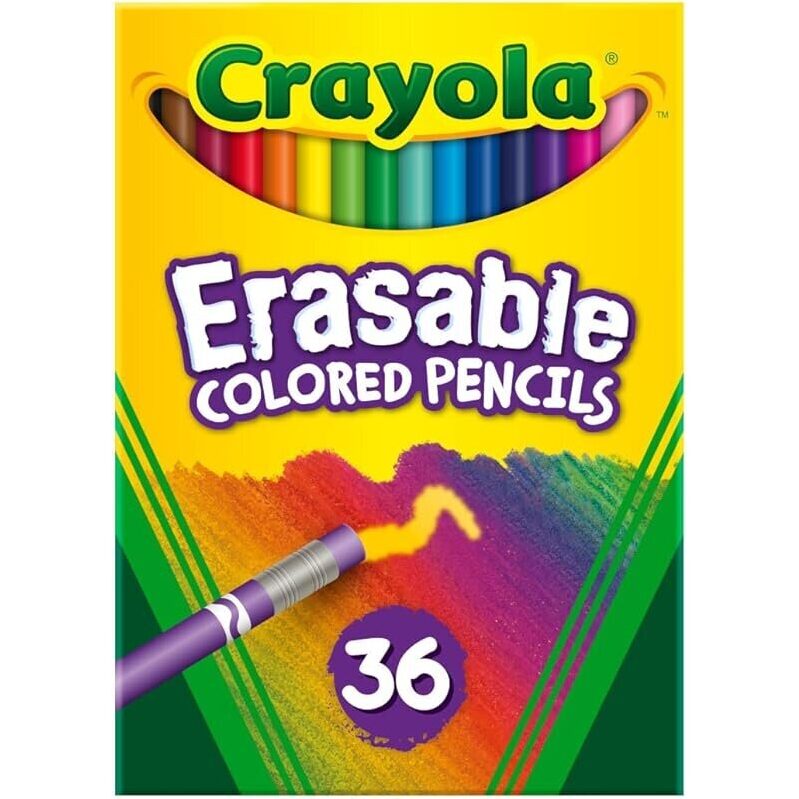 Crayola Erasable Colored Pencils 36ct - Vibrant Colors & Easy Erasing