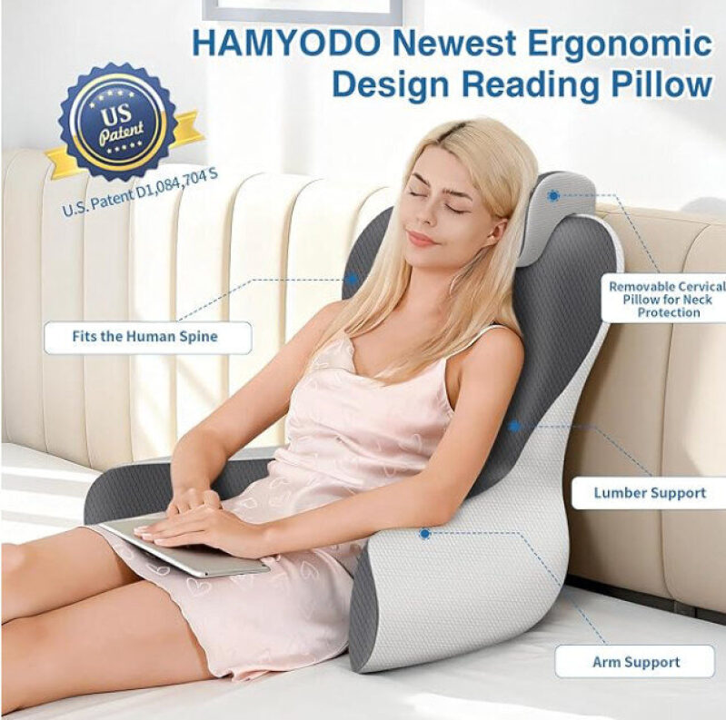 Ergonomic Reading Pillow with Lumbar Support - $23.99 Prime