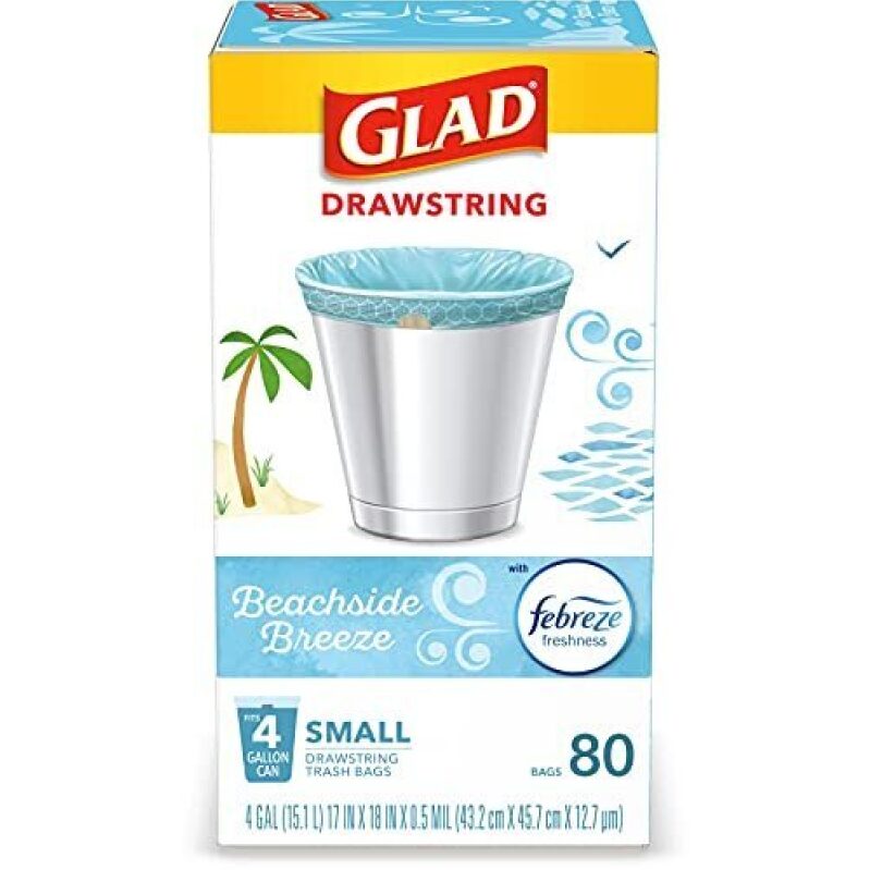 Glad 4-Gallon Small Trash Bags, 80 Count, Now $9.49 with Free Shipping