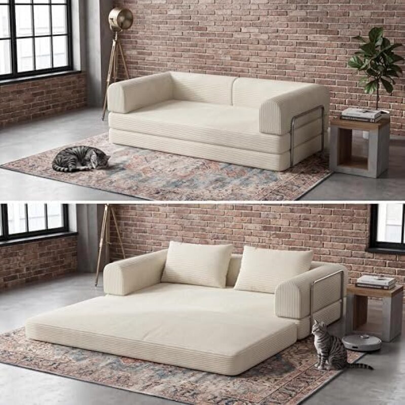 Garvee 78 Inch Convertible Sofa Bed 50% OFF - Ultimate Space Saver