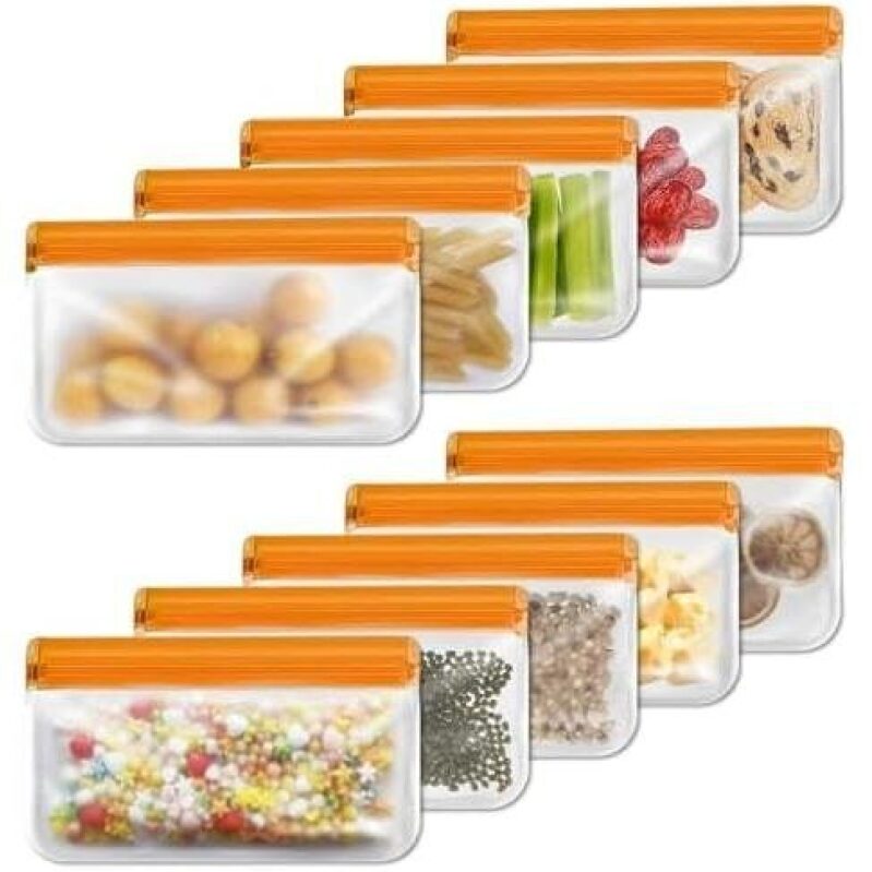 10 Pack Reusable Food Bags - 50% OFF