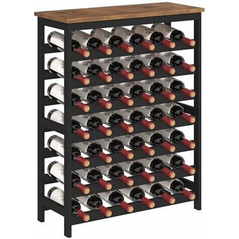 42 Bottle Bamboo Floor Wine Rack - 50% Off