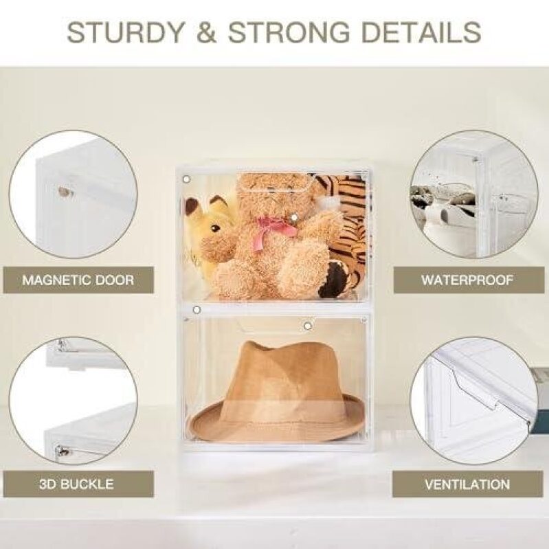 6-Pack Magnetic Door Shoe Boxes with 50% Discount