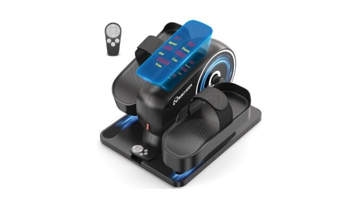 ANCHEER Under Desk Elliptical Machine - 2-in-1 Mini Exercise Bike with Digital Display
