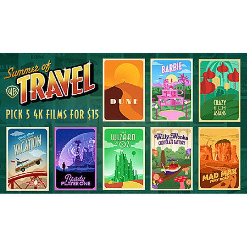 Unbeatable Deal: Warner Bros 4K Summer of Travel Digital Films Pack