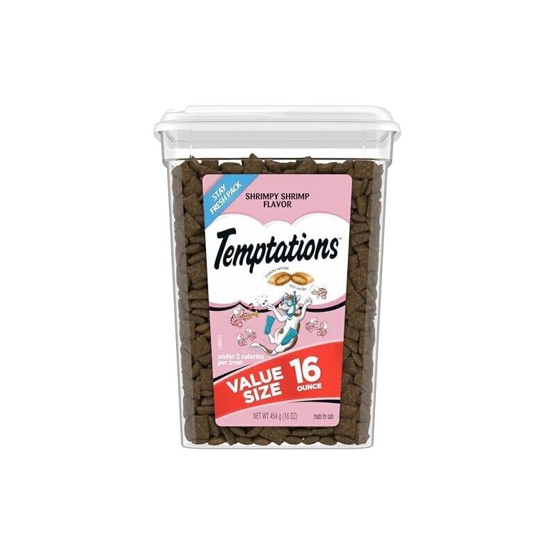Temptations Classic Crunchy and Soft Cat Treats Shrimpy Shrimp 16oz