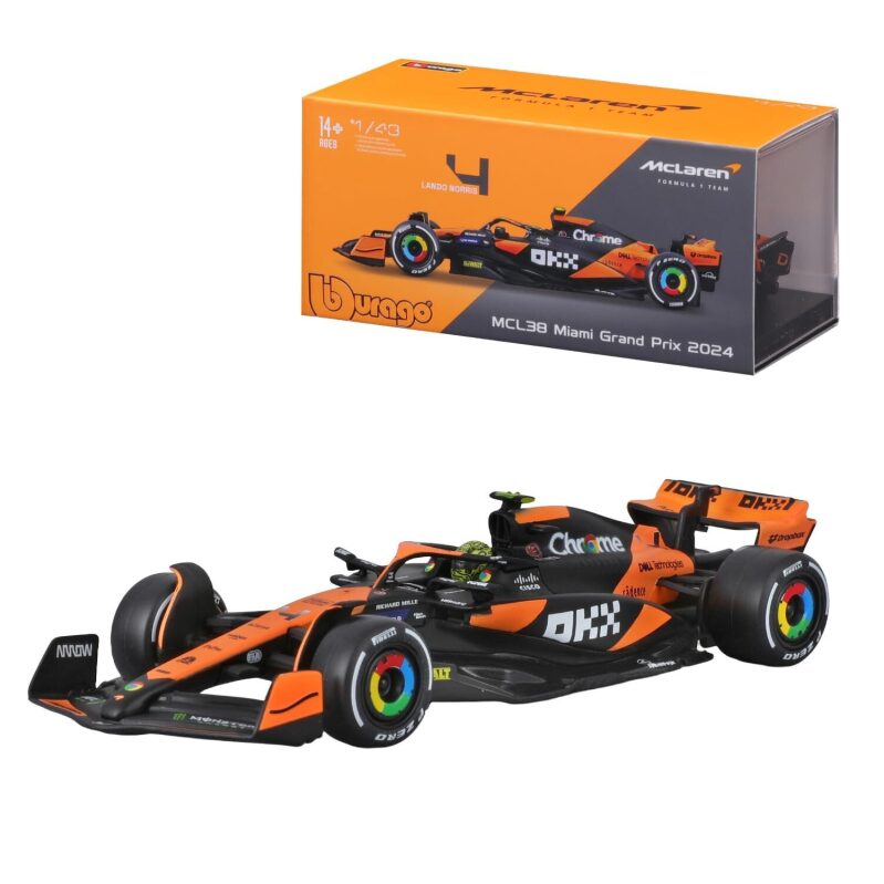 Bburago 1:43 2024 Race McLaren MCL38 with Helmet