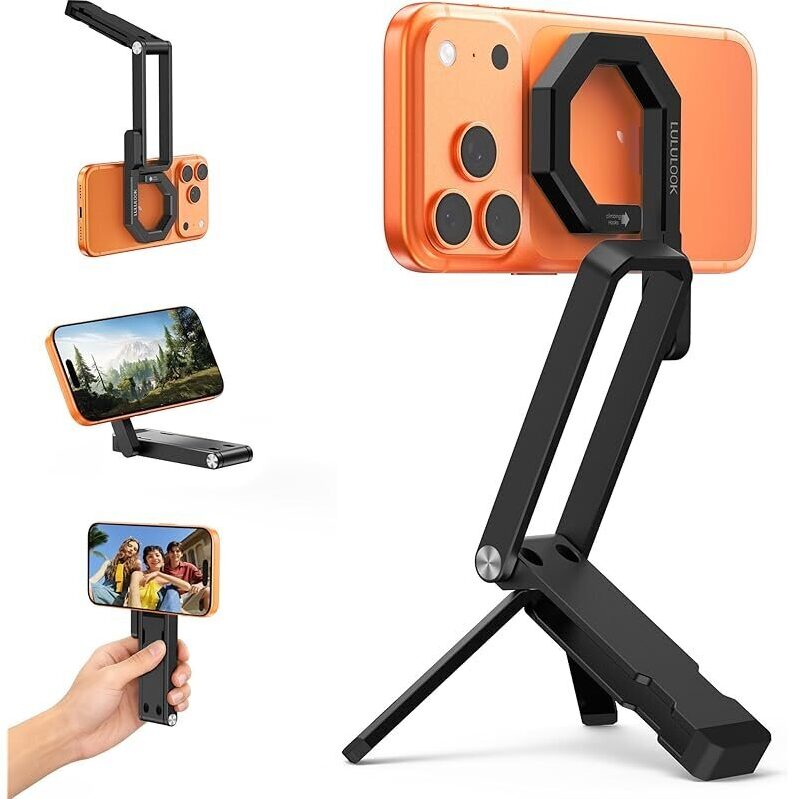 Rugged Magnetic Phone Tripod Stand for iPhone/Pixel 10
