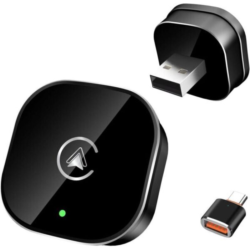 Wireless CarPlay Adapter for Apple iPhone & Android Auto - 2 in 1 Mini USB Dongle