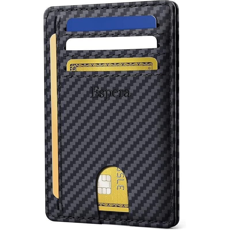 Espera Microfiber Leather RFID Blocking Slim Front Pocket Wallet
