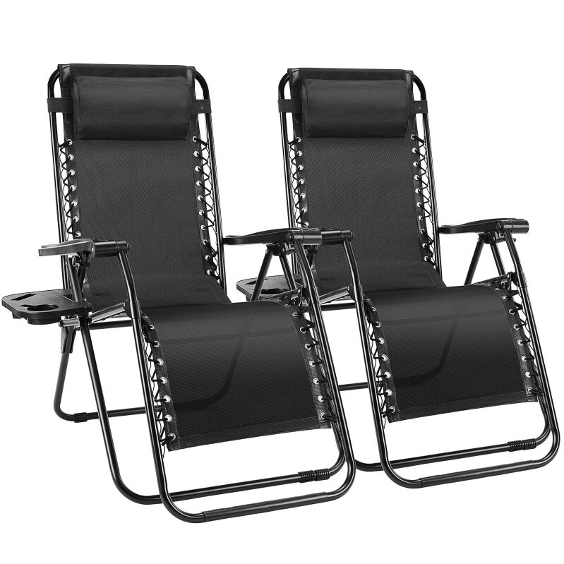2-Pack Zero Gravity Chair Outdoor Lounge Chair - Ultimate Comfort & Durability