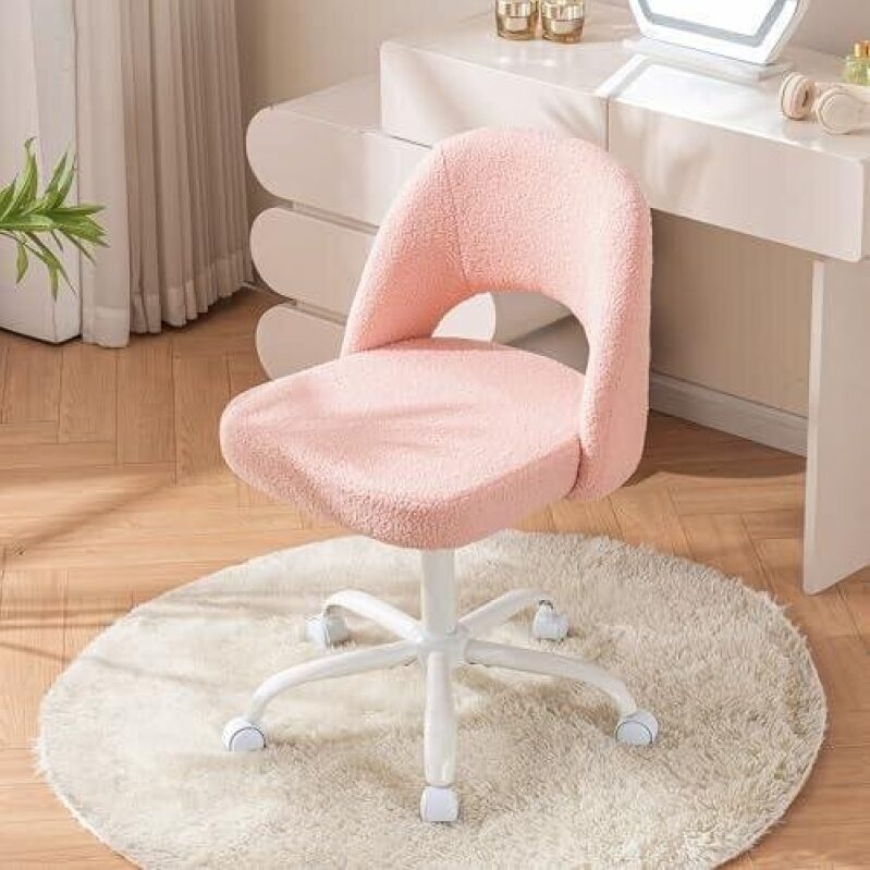 Pink Office Chair with Wheels - 50% OFF