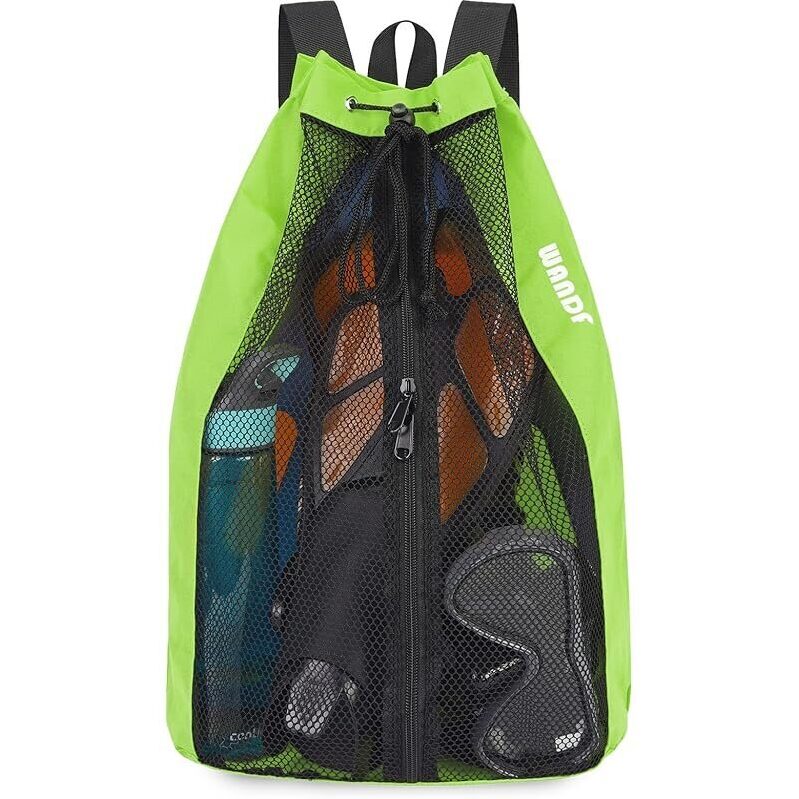 Maximize Your Beach Day with WANDF Mesh Drawstring Backpack