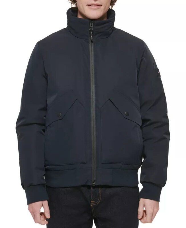 Tommy Hilfiger Men's Stand-Collar Flight Jacket - 28% Off!