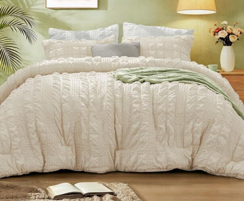 Affordable and Cozy Bubble Chiffon Bedding Set on Sale