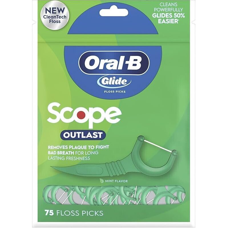 Oral-B Glide Complete Floss Picks, 75-Count (2-Pack)