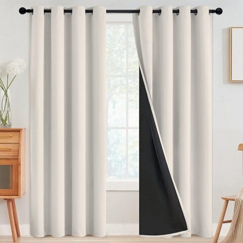 SimpleHome Blackout Thermal Curtains - 52 x 84 Inches, 2 Panels, Prime Exclusive