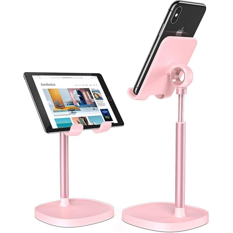 LISEN Cute Pink Cell Phone Stand - Ergonomic & Adjustable Design