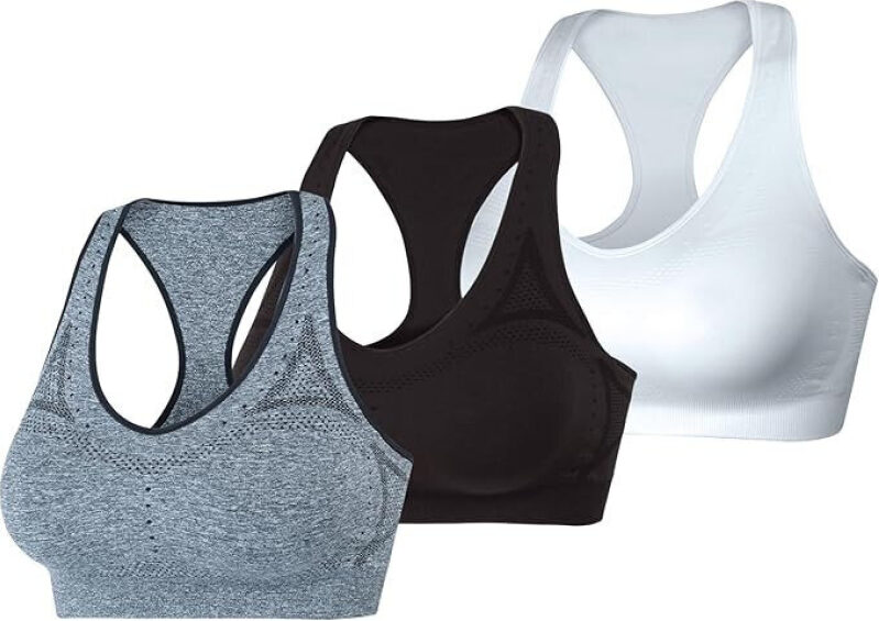 Hanes Women's Cool DRI Moisture-Wicking Sports Bras - 3-Pack