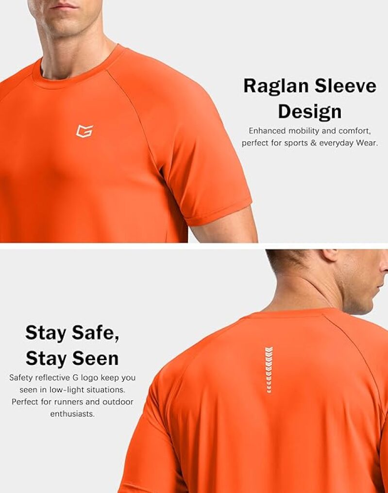 G Gradual Men's Athletic Workout T-Shirt - Moisture Wicking Cooling Short Sleeve Running Tee