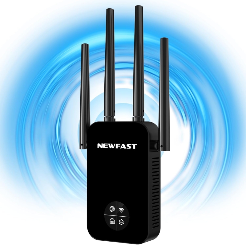 NEWFAST NF-RE523 AC1200 WiFi Extender - 1200Mbps Dual Band Signal Booster & Internet Repeater