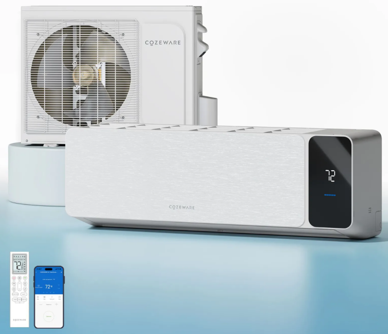 COZEWARE Visio Series 12000 BTU 20 SEER2 Ductless Mini Split AC with Heat Pump (115V)