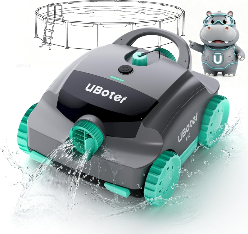 UBoter E10 Cordless Robotic Pool Vacuum with Dual-Layer Filtration and Auto Parking