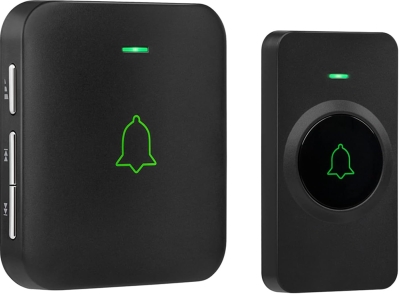 AVANTEK Wireless Doorbell CB-11 – 1000 ft Range, 1 Button + 1 Plug-In Receiver, 115 dB Volume, LED Flash, 52 Chimes, Waterproof, 3-Year Battery