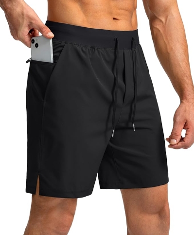 Soothfeel Men's Running Shorts with Zipper Pockets – Quick Dry Athletic Shorts in 9