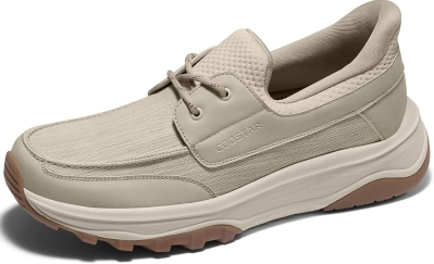 Coostar Men's Orthopedic Slip On Loafers – Hands-Free Casual Walking Shoes with Arch Support, Non-Slip Sole, Breathable Canvas Upper