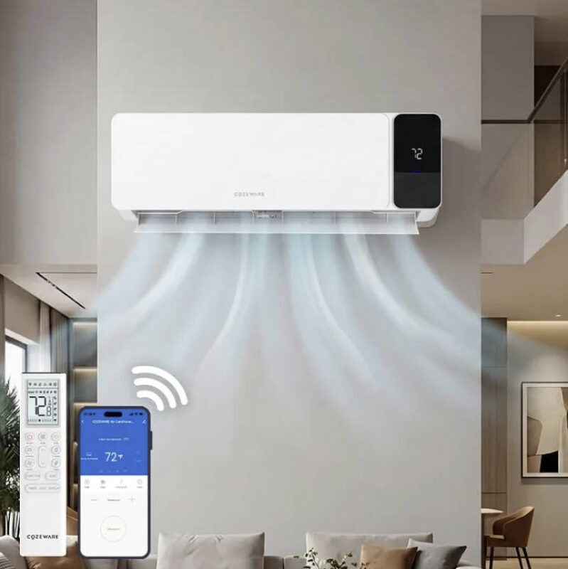 COZEWARE Visio Series 24000 BTU 20 SEER2 Ductless Mini Split AC with Heat Pump, 230V – 4D Airflow, 1500 Sq Ft Coverage, WiFi & Voice Control, R32 Refrigerant