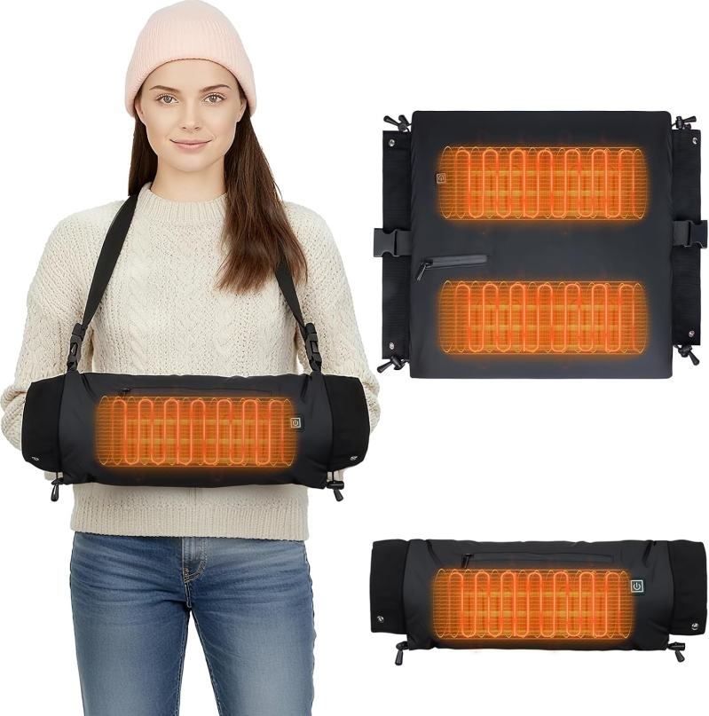 Rechargeable Heated Hand Warmer Pouch with 10000mAh Power Bank – 3 Heat Settings Electric Hand Muff for Football, Hunting, Camping, Golf & Cold-Weather Work