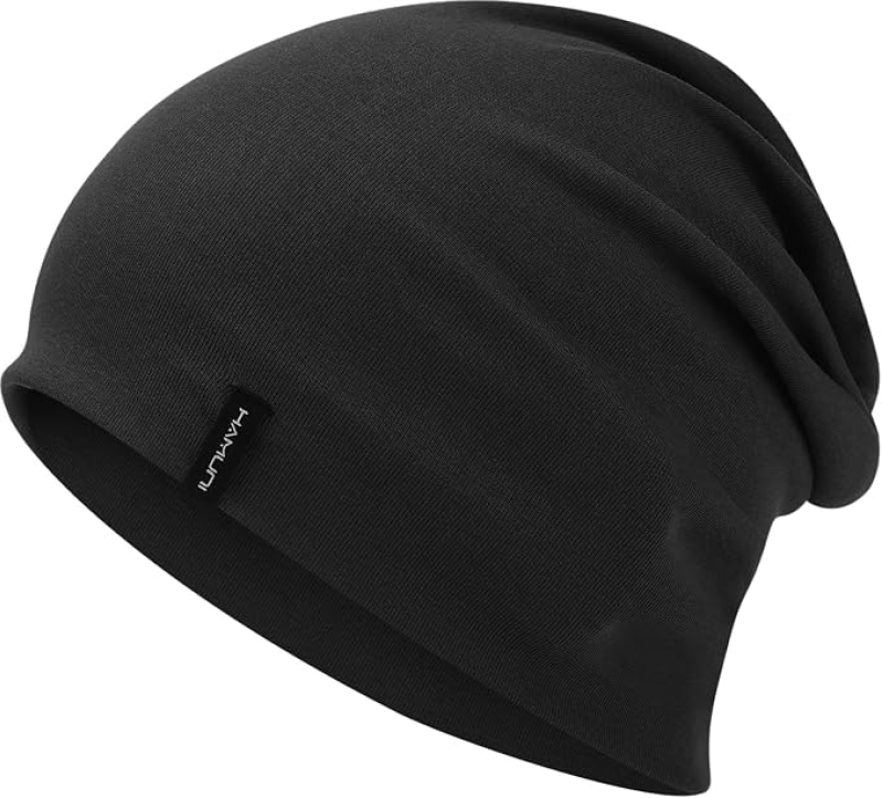 HAMUNI Slouchy Beanie for Women & Men – Soft Cotton Chemo Hat, Double-Layer Stretch Beanie Cap for Daily Wear, Sleep & Transitional Seasons