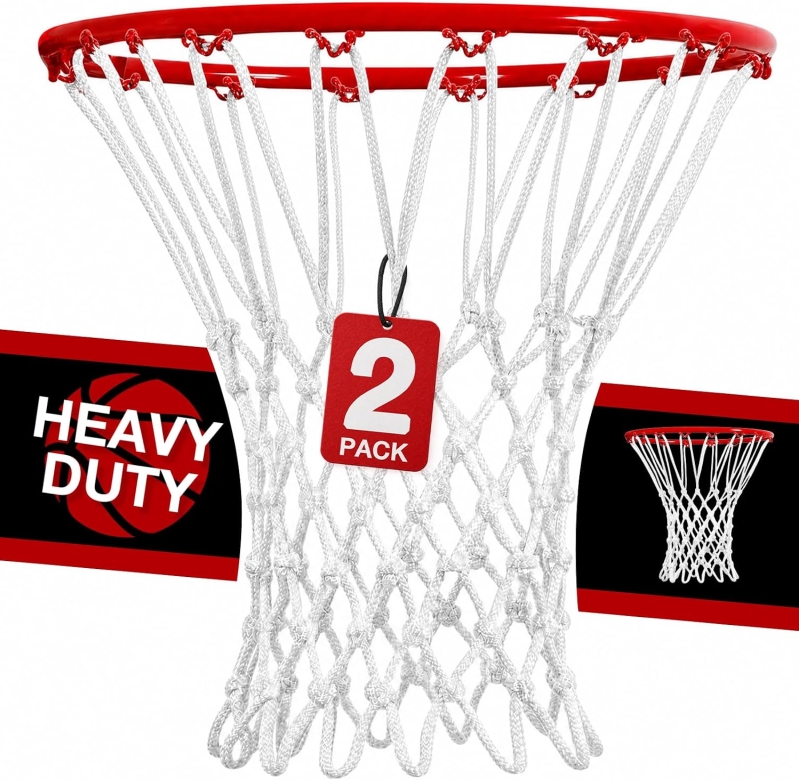 ReDaw Heavy-Duty 12-Loop Basketball Net Replacement 2-Pack