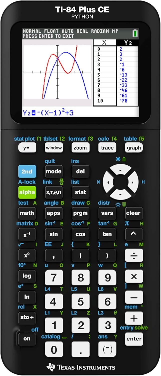 TI-84 Plus CE Color Graphing Calculator | SAT & AP Approved - CP Deals